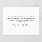 Budgetminimalistische foto-Baby Hartelijk dank (Achterkant)