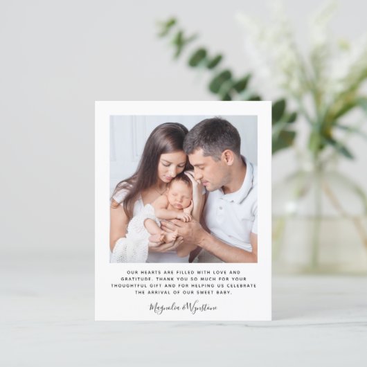 Budgetminimalistische foto-Baby Hartelijk dank (Staand voorkant)