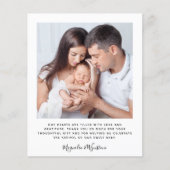 Budgetminimalistische foto-Baby Hartelijk dank (Voorkant)