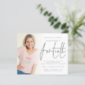 Budgetminimalistische fotobedekking 40e verjaardag (Staand voorkant)