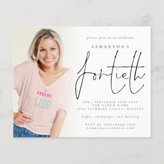 Budgetminimalistische fotobedekking 40e verjaardag (Voorkant)