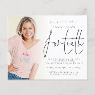 Budgetminimalistische fotobedekking 40e verjaardag