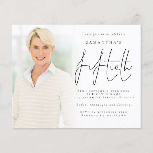 Budgetminimalistische fotobedekking 50e verjaardag (Voorkant)