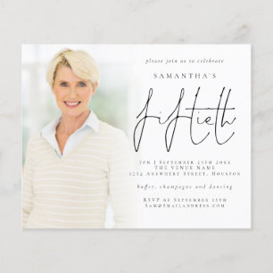 Budgetminimalistische fotobedekking 50e verjaardag