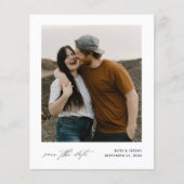 Budgetminimalistische fotobruiloft bespaart datum flyer (Voorkant)