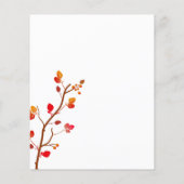 Budgetminimalistische Herfst najaar uitnodigen bru (Achterkant)
