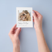 Budgetminimalistische kerstfeestdag fotokaart flyer (Hand)