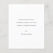 Budgetminimalistische kerstfeestdag fotokaart flyer (Achterkant)