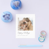 Budgetminimalistische kerstfeestdag fotokaart flyer (Enkel)