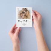 Budgetminimalistische kerstfeestdag fotokaart flyer (Hand)