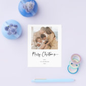 Budgetminimalistische kerstfeestdag fotokaart flyer (Enkel)