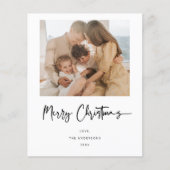 Budgetminimalistische kerstfeestdag fotokaart flyer (Voorkant)