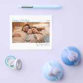 Budgetminimalistische kerstfeestdag fotokaart flyer (Enkel)