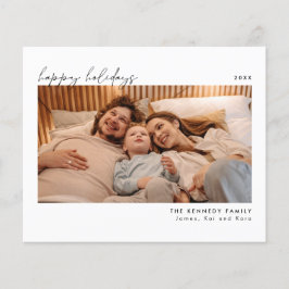 Budgetminimalistische kerstfeestdag fotokaart flyer