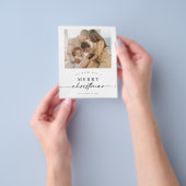 Budgetminimalistische kerstfeestdag fotokaart flyer (Hand)