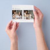 Budgetminimalistische kerstfeestelijke fotokaart flyer (Hand)