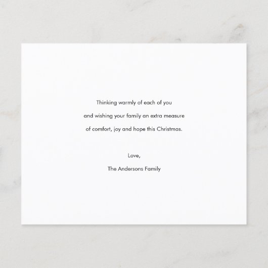Budgetminimalistische kerstfeestelijke fotokaart flyer (Achterkant)