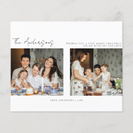 Budgetminimalistische kerstfeestelijke fotokaart flyer