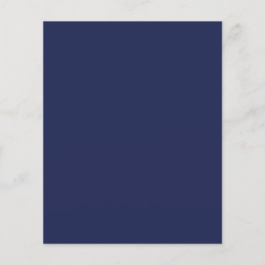 Budgetminimalistische marineuitnodiging voor blauw (Achterkant)