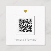 Budgetminimalistische QR-code Sage Weddenschap Vierkante Visitekaartje (Voorkant)