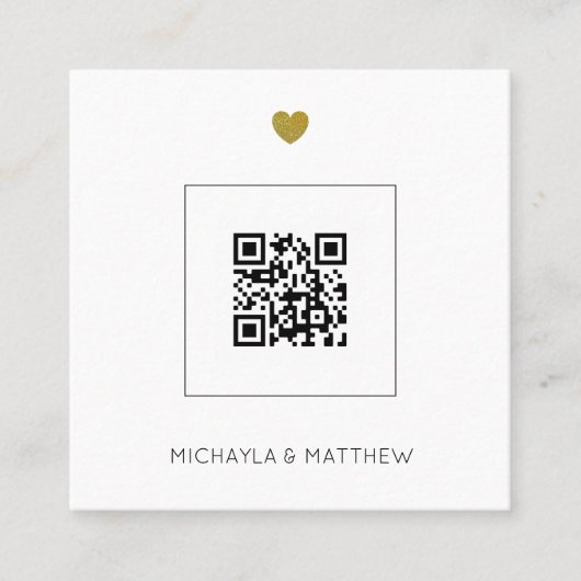 Budgetminimalistische QR-code - uitnodiging voor g (Voorkant)