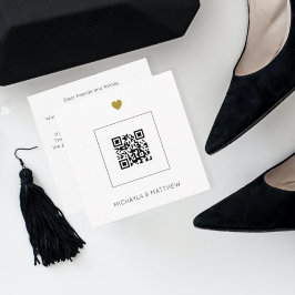 Budgetminimalistische QR-code - uitnodiging voor w