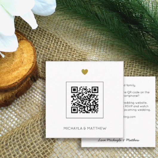 Budgetminimalistische QR-code - uitnodiging voor w