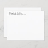 Budgetminimalistische, stijlvolle, zwarte kaart (Voorkant / Achterkant)