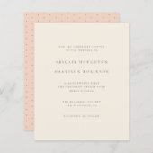 Budgetminimalistische typografie Blush & Cream Wed (Voorkant / Achterkant)