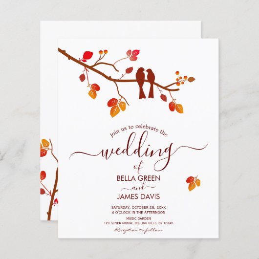 Budgetminimalistische uitnodiging tot weddenschap  (Voorkant / Achterkant)