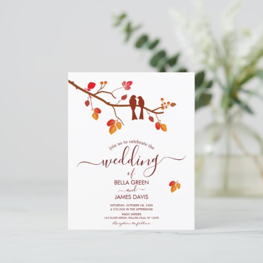 Budgetminimalistische uitnodiging tot weddenschap  (Staand voorkant)