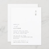 Budgetminimalistische uitnodiging voor het indiene (Voorkant / Achterkant)