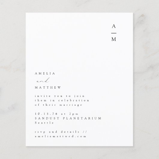 Budgetminimalistische uitnodiging voor het indiene (Voorkant)