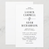 Budgetminimalistische uitnodiging voor weddenschap (Voorkant / Achterkant)