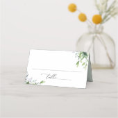 Budgetminimalistische Waterverf Greenered Folded Plaatskaartje (Voorkant)