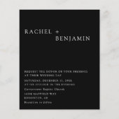 Budgetminimalistische zwarte Elegant Wedding-achte (Voorkant)