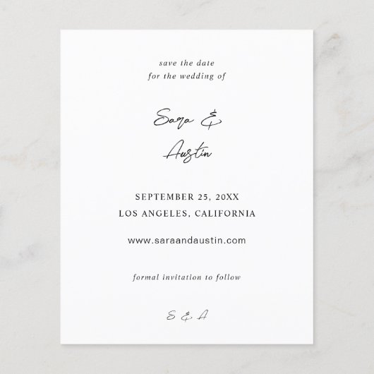 BudgetMOD de Foto Verticaal sparen de Datum Flyer (Achterkant)