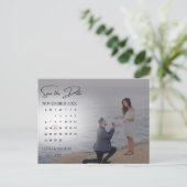 Budgetmoderner minimalistisch sparen de datum foto briefkaart (Staand voorkant)