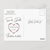 Budgetmoderner minimalistisch sparen de datum foto briefkaart (Achterkant)