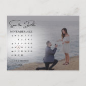 Budgetmoderner minimalistisch sparen de datum foto briefkaart (Voorkant)