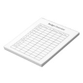 Budgetoverzicht Notitieblok (Linkerzijde)