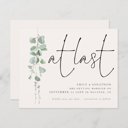 Budgetpagina Eucalyptus crème eindelijk opslaan op (Voorkant / Achterkant)