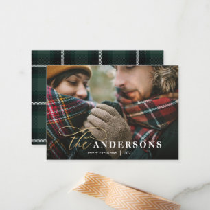 budgetpleister met 1 foto-kerstfeestdag notitiekaartje