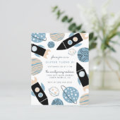 Budgetraketschild buitenruimtevaartpartij (Staand voorkant)