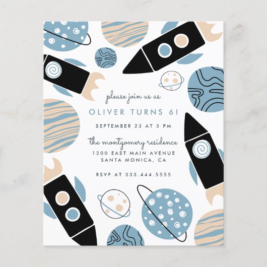 Budgetraketschild buitenruimtevaartpartij (Voorkant)