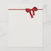 Budgetrood lint foto Kerstmis kerstkaart (Achterkant)