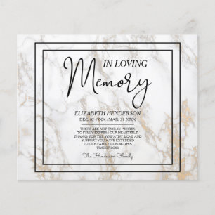 Budgetrouwkaart Ter Nagedachtenis. Flyer