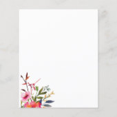 Budgetroze bloeiende viering uitnodigen (Achterkant)