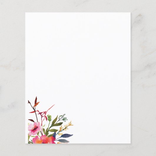 Budgetroze bloeiende viering uitnodigen (Achterkant)