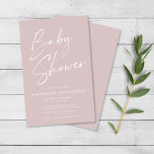 budgetroze, eenvoudige Baby shower FLYER